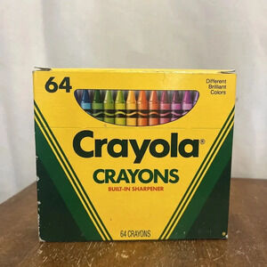 1990‎ Crayola Crayons Unused Sharpener Box 64 Binney & Smith Vintage Dandelion